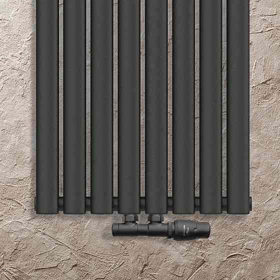 Комплект термостатический Vario Term TWINS 50 мм, угловой, правый, черный структурный, TSGS0214CFK/P Киев