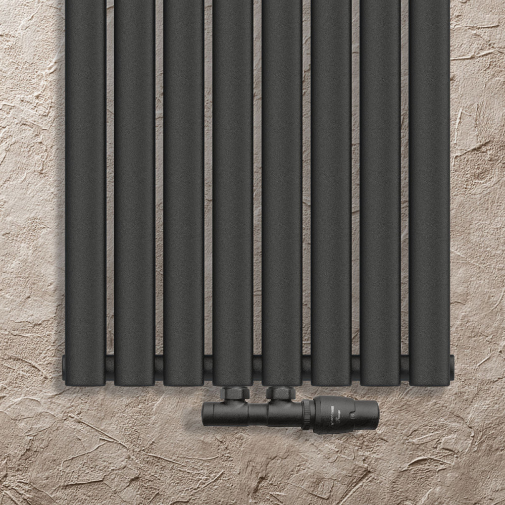 Комплект термостатический Vario Term TWINS 50 мм, угловой, правый, черный структурный, TSGS0214CFK/P Киев - изображение 3