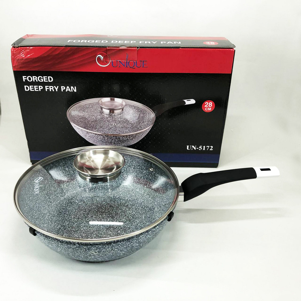 Алюмінієві сковорідки з антипригарним покриттям UNIQUE UN-5172 28 см, Сковорода для варіння TP-18 Івано-Франківськ - фото 2