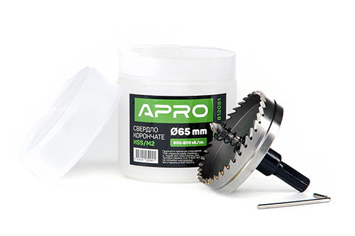 Свердло корончасте HSS/М2 Ø 65 мм APRO Рівне - фото 1