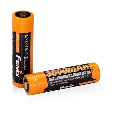 Акумулятор 18650 Fenix ​​3500mAh Li-Ion (Чорно-жовтий) Вінниця - фото 2