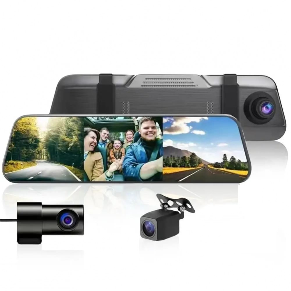 Дзеркало з відеореєстратором L1056+ 12' (3 камери) WiFi touch AHD Вінниця - фото 2