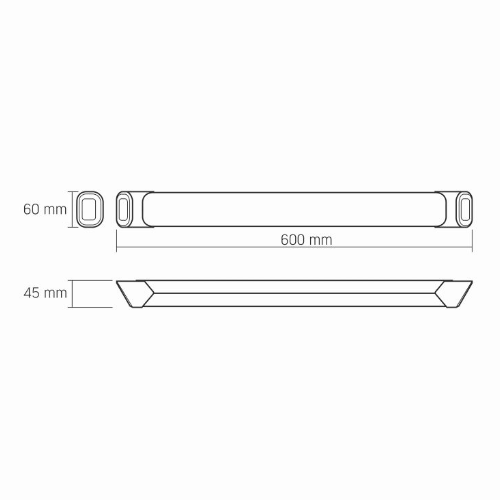 LED Світильник лінійний 36W 0,6м 5000К 220V VLE-BN-36065B Videx Житомир - фото 7