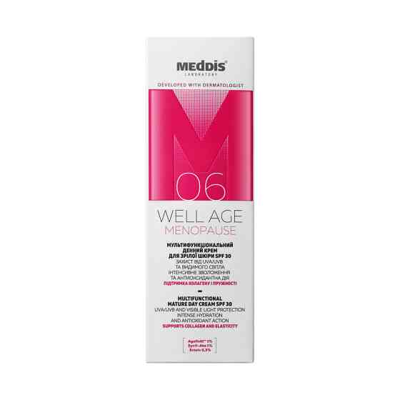 Мультифункциональный дневной крем для зрелой кожи SPF 30 Well Age Menopause Meddis 50 мл Киев