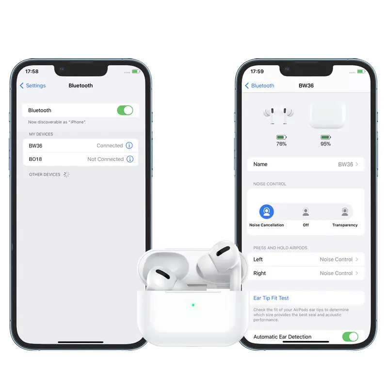 Беспроводные наушники BOROFONE BW36 с шумоподавлением, белые Киев - изображение 9