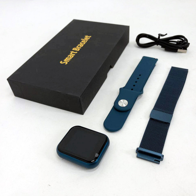Smart Watch T80S, два браслета, температура тела, давление, оксиметр. Цвет: синий LI-33 Львов - изображение 9