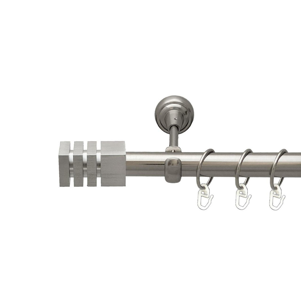 Карниз Orvit Акорда металевий однорядний відкритий гладка труба кільце металеве Нержавіюча Сталь 25 мм 300 см (00-00026584) Львів - фото 1