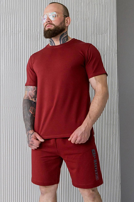 Шорти чоловічі TotalFit HG8-LD XL, Бордовий Київ - фото 1