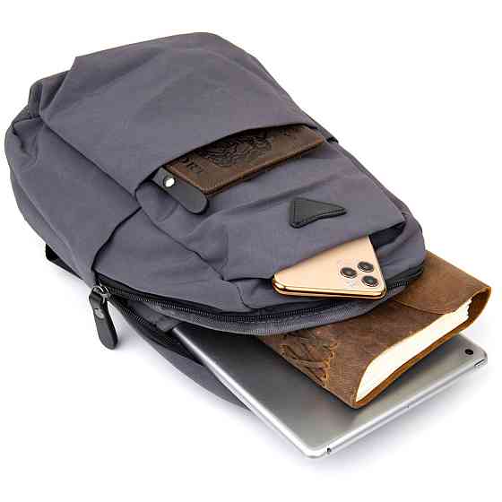 Сумка через плече нейлон Vintage 20630 Сіра Київ