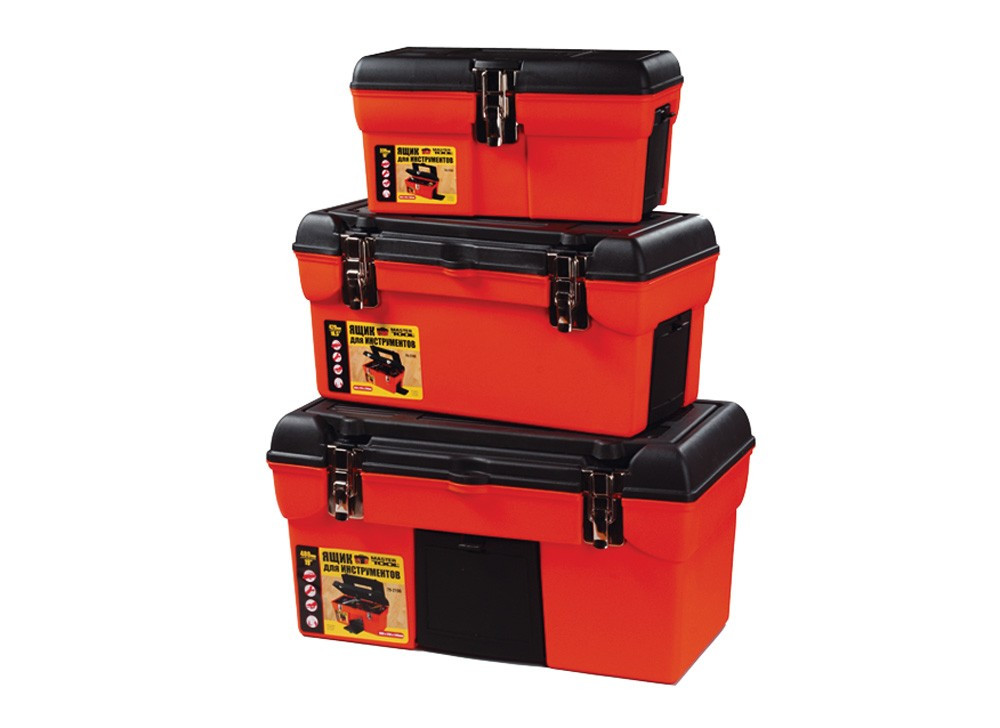 MASTERTOOL Скрині для інструментів MASTERTOOL комплект 3 шт з металевими замками 13"/16.5"/19" Киев - изображение 1