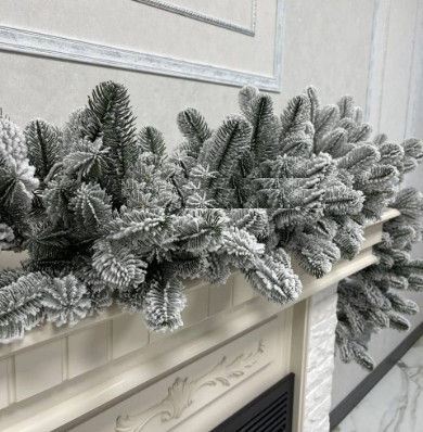 Хвойная литая гирлянда Элитная заснеженная 3.0м Винница - изображение 4