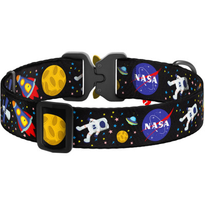 Нашийник для тварин WAUDOG Nylon з QR паспортом "NASA" металева пряжка-фастекс XXL (4535-0047) Вінниця - фото 2