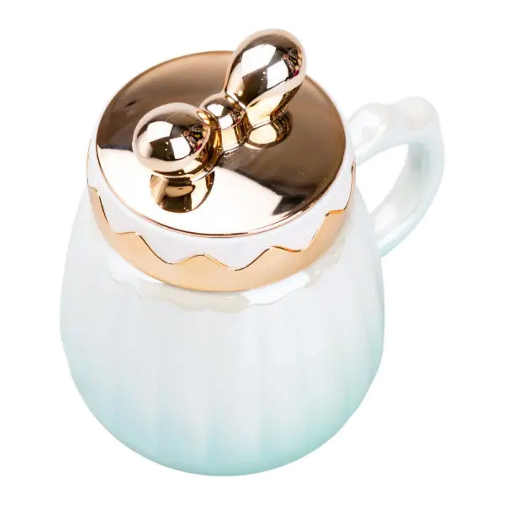 TS Kitchen Чашка порцелянова 500 мл із кришкою Зелена HP7194GR Коломыя - изображение 3