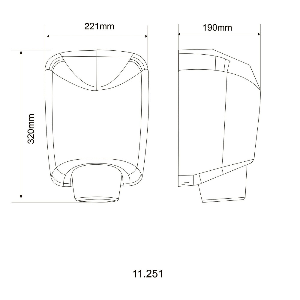Сушарка для рук HOTEC 11.251 ABS White Тернопіль - фото 4
