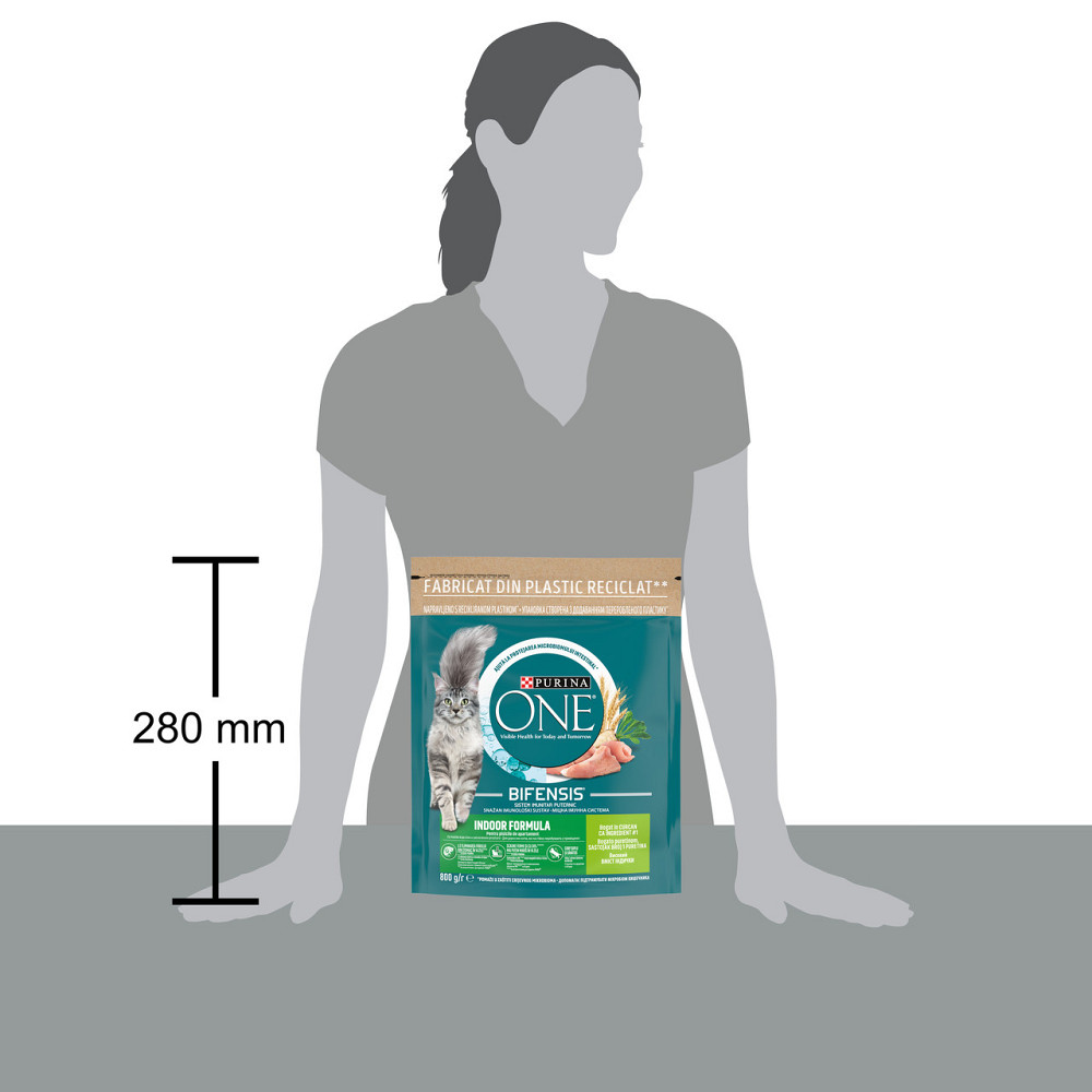 Сухой корм PURINA ONE Indoor для взрослых кошек, постоянно находящихся в помещении, комплекс Bifensis, с индейкой, 800 г Киев - изображение 3