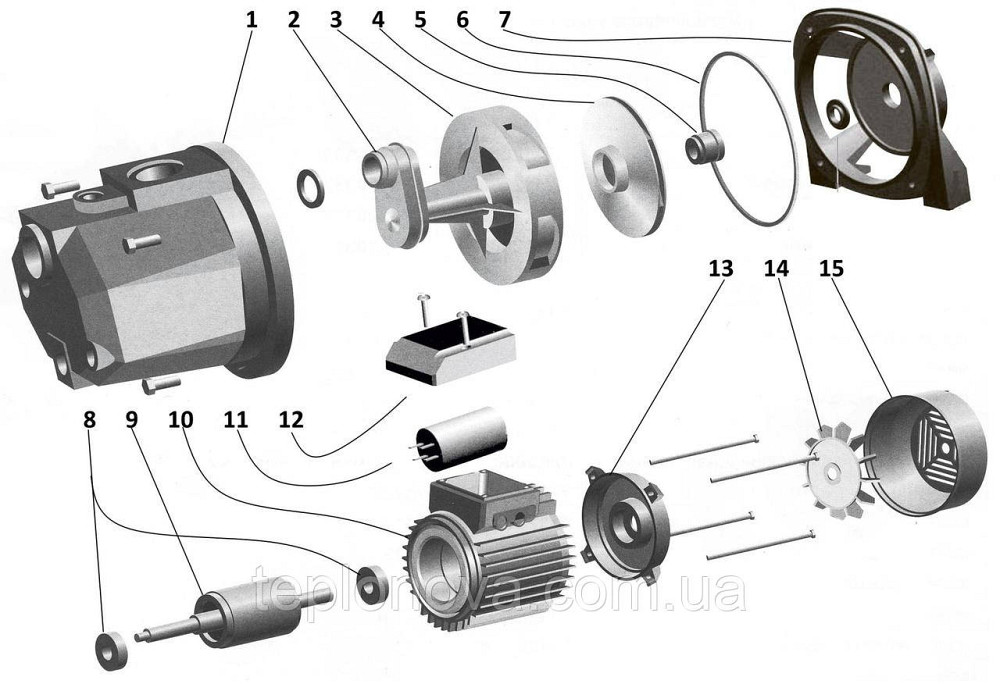 Насос центробежный Optima JET200 1,5кВт чугун длинный Черновцы - изображение 4