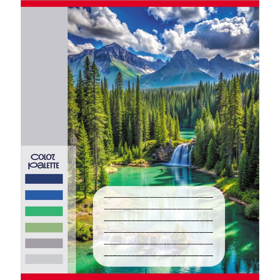 Зошит загальний "Кольори гір" 060-610093K-3 в клітинку, 60 аркушів Вінниця - фото 1