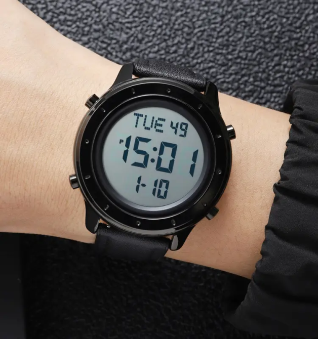 Чоловічий наручний електронний годинник Skmei 1864 (Чорний з білим циферблатом) Вінниця - фото 8