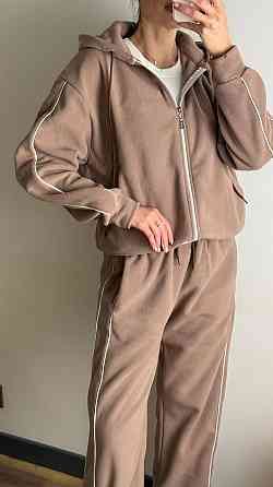 Жіночий теплий костюм-двійка з кантом двосторонній фліс Моко, 42/44 Одеса