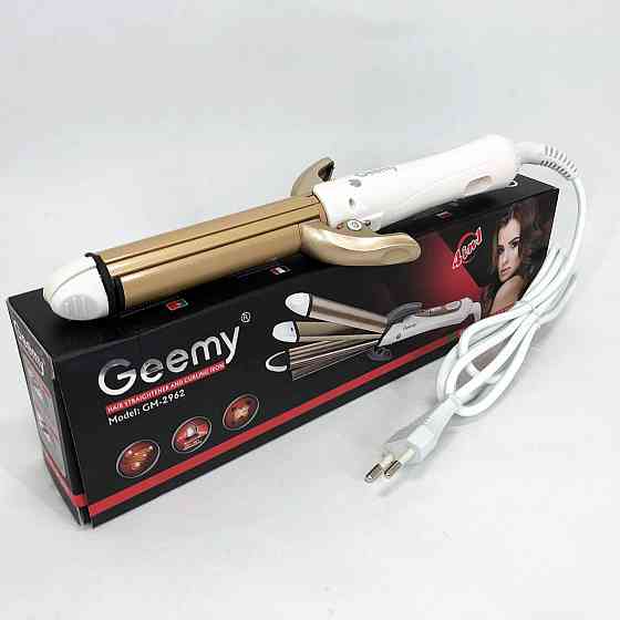 Праска плойка щітка для випрямлення волосся GEMEI, Праска-випрямляч потужна, Професійна праска AF-18 Івано-Франківськ