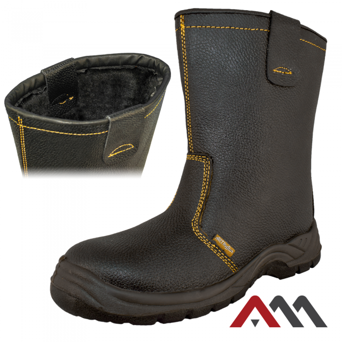 Утеплені робочі НапівЧоботи з пресованої шкіри з металевим носком. Киев - изображение 3