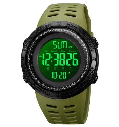 Спортивний наручний годинник Skmei 2070 (Зелений з чорним циферблатом) Вінниця