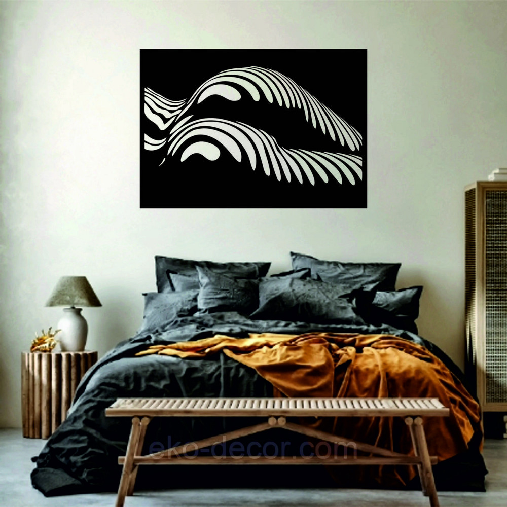 Декоративне настінне Панно  «Дівчина» , Декор на стіну 70*49 см, Чорний Київ - фото 4