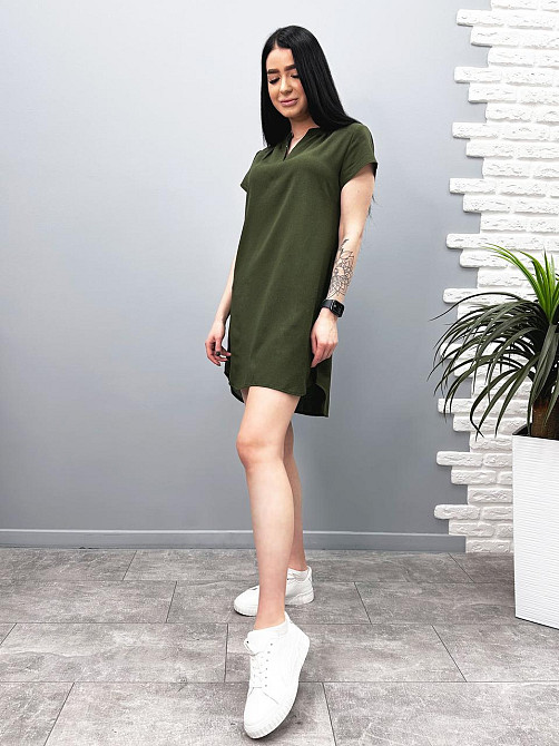 Свободное летнее платье из льна 