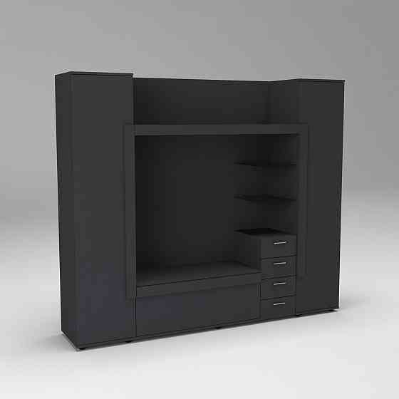 Стенка в гостиную под ТВ Exo-1, Антрацит, 2160х420х1850 Львов