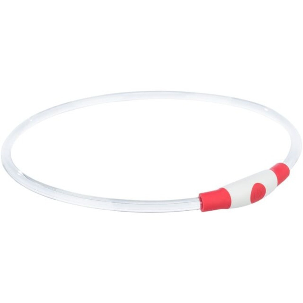 Нашийник Trixie Flash Light Ring USB для собак мигаючий силіконовий червоний розмір S–M 40 см/8 мм Київ - фото 1