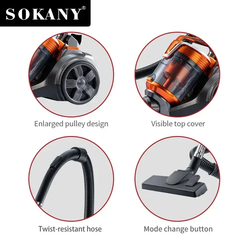 Многофункциональный контейнерный пылесос Sokany SK-13004 3.5 л 3600Вт Коломия - фото 3