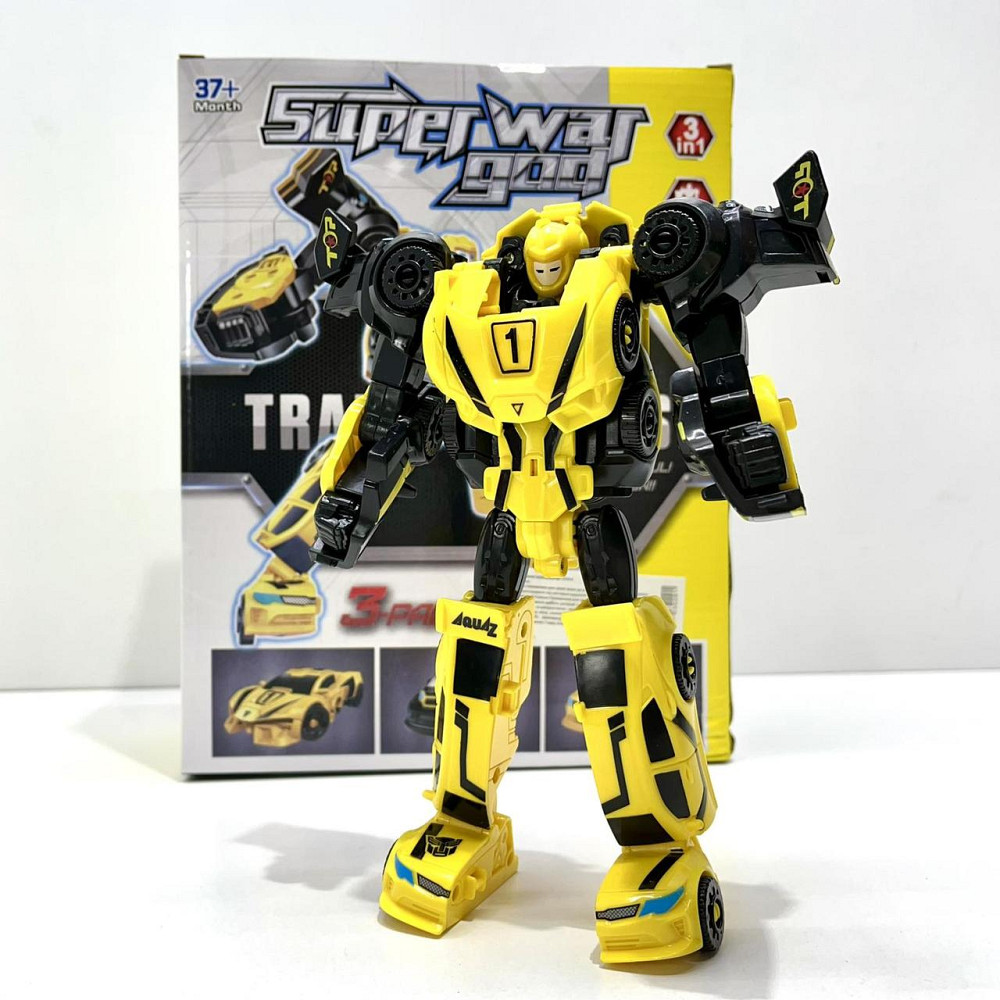 Трансформер Спорткар 3в1 висота 20см робот + машина в коробці Жовтий (Q1914) Чернігів - фото 5