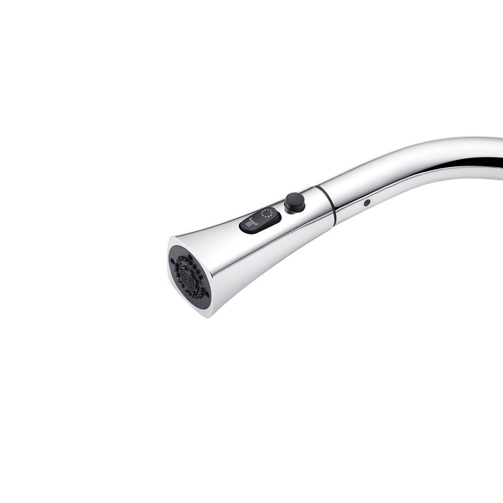 Смеситель для кухни с выдвижным изливом Kroner KRP Makon - C030-T хром Киев - изображение 5