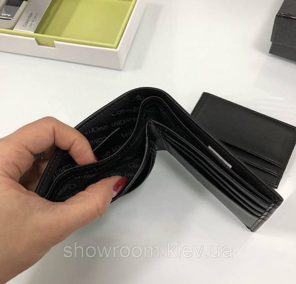 Мужское кожаное портмоне с брелоком в подарочной упаковке (1308-3) Киев - изображение 4