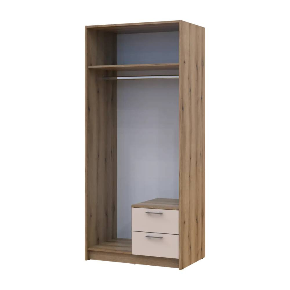 Шкаф для одежды Doros Ронди с зеркалом Дуб Артизан/Кашемир 2ДСП 82х52х195 DRS-011672 (80737807) Днепр - изображение 3