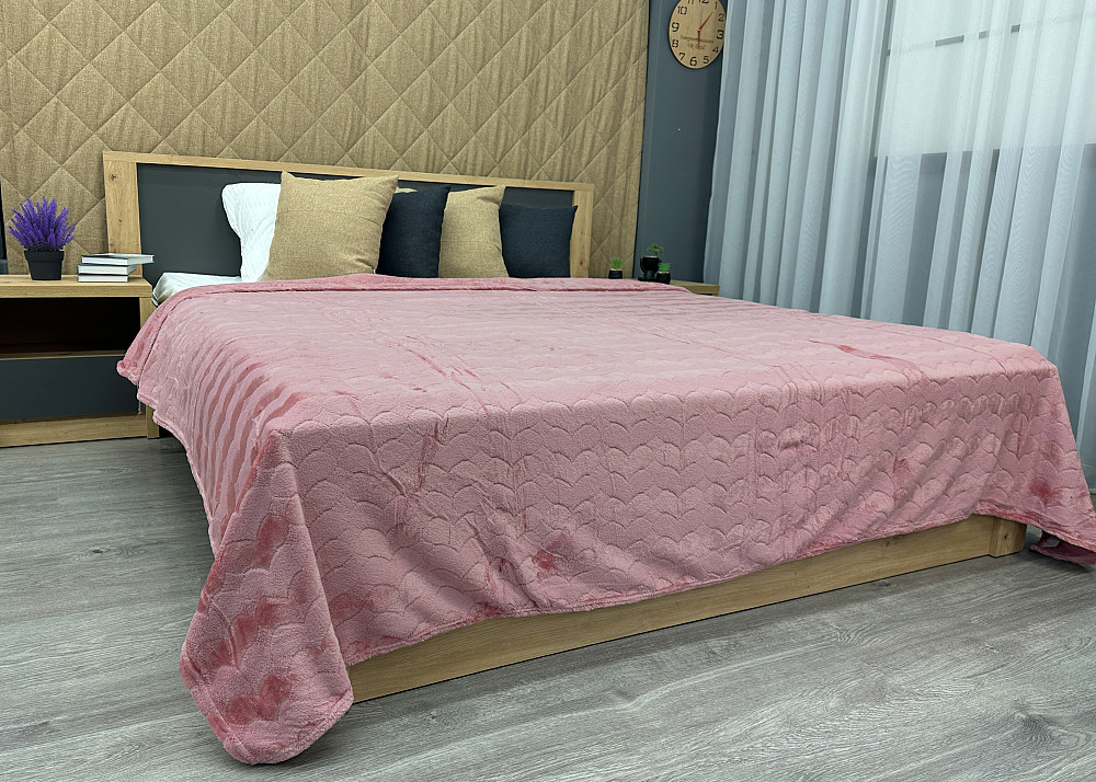 Плед-покривало 200х230 см (+-5см) Пудровий (87-249) Київ - фото 4