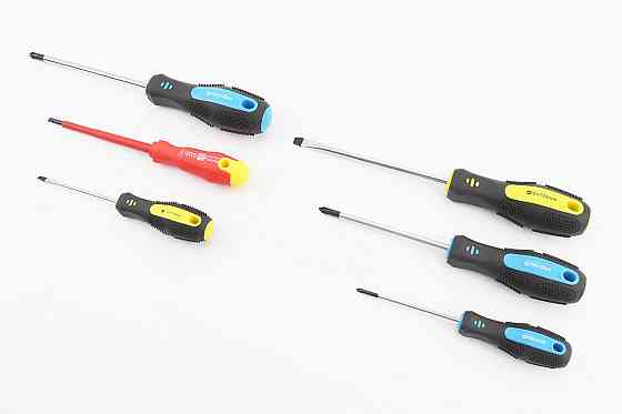 Викрутки набір 6шт PH0х75мм PH1х100мм PH2х125мм SL3х75мм SL6х125мм SL4х100мм 1000V 40-1146 Київ