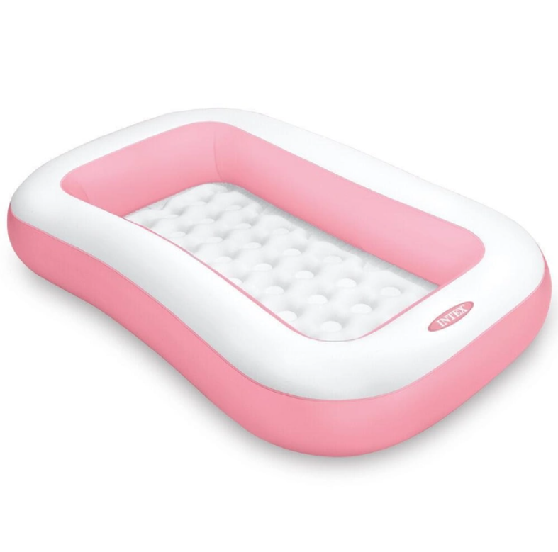 Басейн надувний Intex на 90л 166х100х18см Рожевий з білим (58423) Чернигов - изображение 1