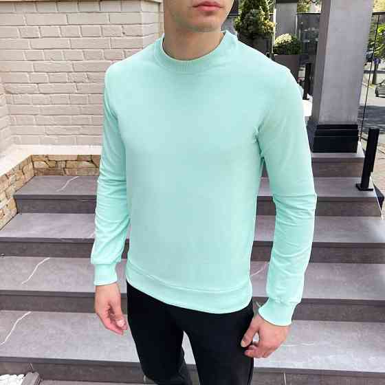 Світшот чоловічий однотонний ментоловий Pobedov 001 Київ