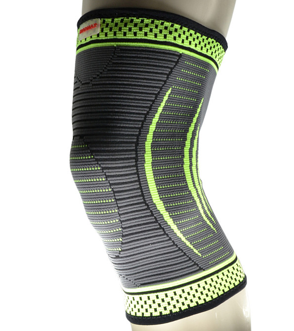 Компресійний наколінник MadMax MFA-284 3D Compressive knee support Dark grey/Neon green (1шт.) L Кам'янське - фото 8
