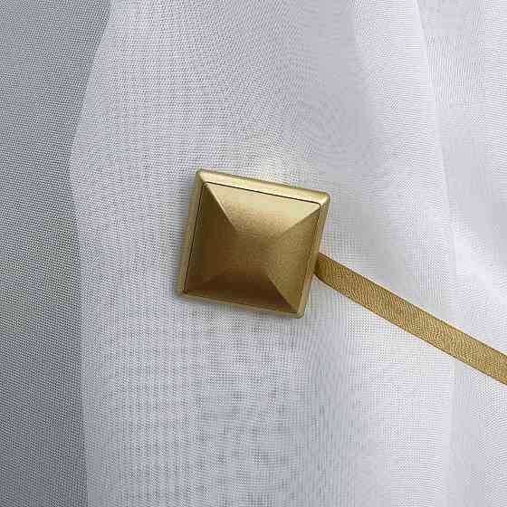 Магніти для штор і гардин Квадрат двосторонні набір 2 шт Золотистий (81-276) Київ