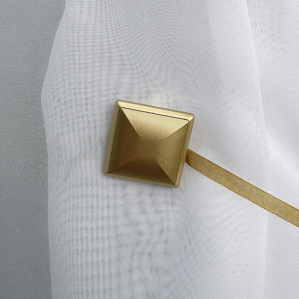 Магниты для штор и гардин Квадрат двусторонние набор 2 шт Золотистый (81-276) Киев - изображение 5
