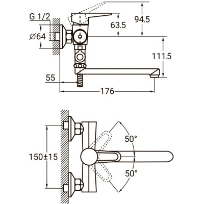 Смеситель AQUATICA HL-3C130C Винница - изображение 8