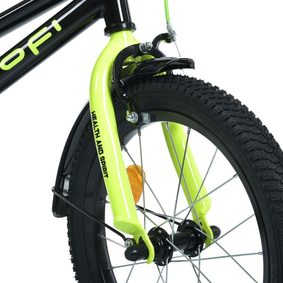 Велосипед дитячий MB 16015-1 колеса 16 дюймів, чорно-зелений Вінниця - фото 3