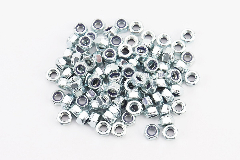 Гайка М6x1 самостоп 6 цб DIN985, к-кт 100шт Київ - фото 1