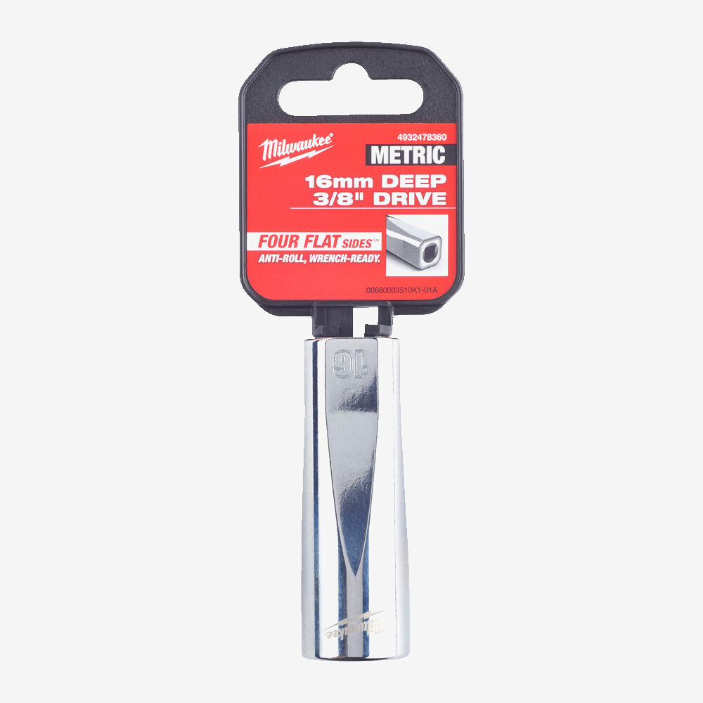 Головка хромована метрична подовжена 3/8'' MILWAUKEE, 16мм Одеса - фото 2