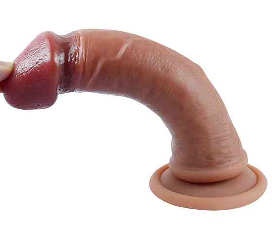 Фаллоимитатор на присоске, из мягкого двухслойного силикона OYO - Dildo Double Layer Silicone YQW-008 (длина 18 см, диаметр 3.5 Киев