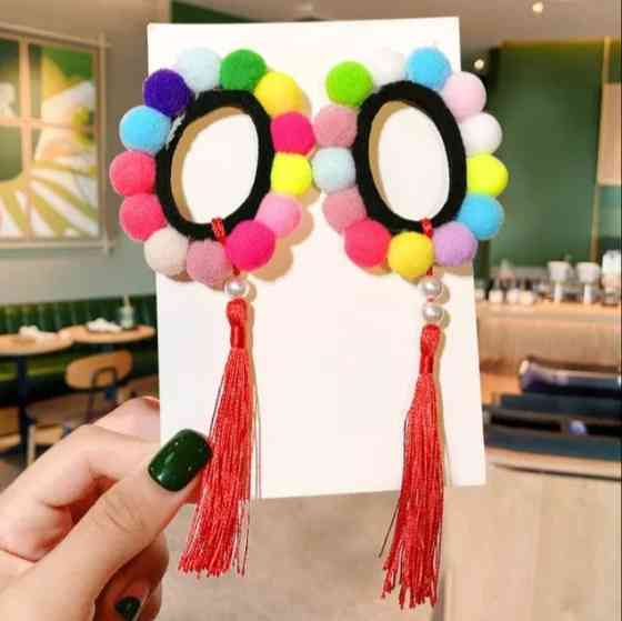 Резинки для волос разноцветные - размер универсальный Киев