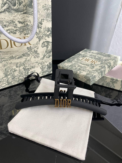 Брендова шпилька для волосся Діор Dior, чорна Одеса - фото 1