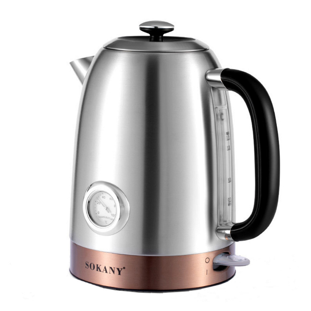 Електрочайник Sokany з термометром 1.7 л Київ - фото 5